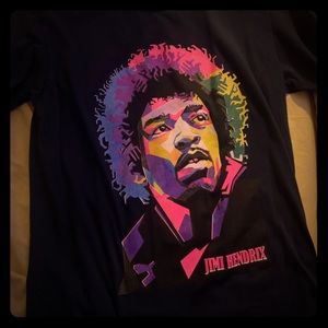 Jimi hendrix face print tee shirt